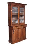 VICTORIAN 19TH CENTURY MAHOGANY LIBRARY BOOKCASE CABINET