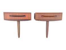 G-PLAN FURNITURE FRESCO RANGE TEAK PAIR OF BEDSIDES TABLES