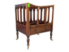 19TH CENTURY VICTORIAN MAHOGANY CANTERBURY BOOK STAND