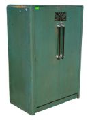 1930S ART DECO GREEN BACHELORS WARDROBE TALLBOY