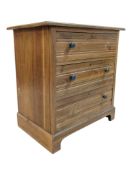 EDWARDIAN WALNUT ARTS & CRAFTS COTTAGE DRAWER CHEST OF DRAWERS