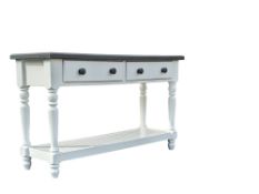 19TH CENTURY STYLE PAINTED PINE CONSOLE / HALL TABLE