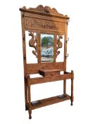 19TH CENTURY VICTORIAN OAK GREEN MAN HALLSTAND / STICKSTAND