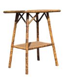 LATE 19TH CENTURY AESTHETIC MOVEMENT TIGER BAMBOO OCCASIONAL TABLE