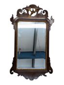 19TH CENTURY VICTORIAN GILT WOOD & MAHOGANY PIER WALL MIRROR