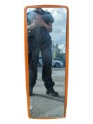 BRITISH MODERN DESIGN - MID CENTURY TEAK ATOMIC WALL MIRROR