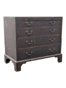 19TH CENTURY GEORGE III MAHOGANY BACHELORS CHEST OF DRAWERS