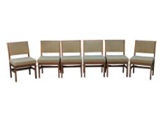 ROSEHILL FURNITURE - SET OF SIX BEECH MODERN CHURCH FAITH CHAPEL CHAIRS