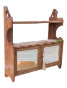 EDWARDIAN MAHOGANY WALL MOUNTED MEDICINE SHELF CABINET