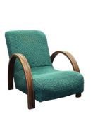 MANNER OF JINDRICH HALABALA - 1930S ART DECO BENTWOOD ARMCHAIR