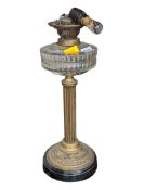 19TH CENTURY VICTORIAN CONVERTED BRASS OIL LAMP