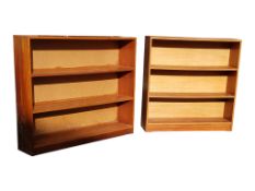 BRITISH MODERN DESIGN - PAIR OF VINTAGE MID CENTURY TEAK BOOKCASES