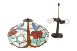 TIFFANY STYLE CEILING STAINED GLASS LEADED PENDANT LAMP