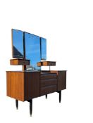 NATHAN FURNITURE - MID CENTURY TEAK VENEER DRESSING TABLE