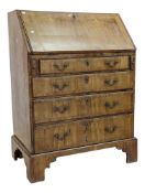 GEORGE III 19TH CENTURY WALNUT QUEEN ANNE REVIVAL WRITING BUREAU