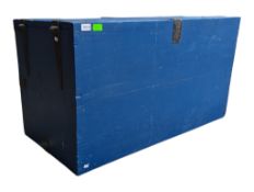 20TH CENTURY IRON BOUND COFFEE TABLE / CUPBOARD CHEST