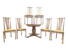 LUCIAN ERCOLANI - SAVILLE RANGE - MODERN EXTENDING DINING TABLE W/ SIX CHAIRS
