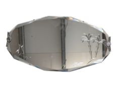 ART DECO EARLY 20TH CENTURY BEVELLED EDGE CUT WALL MIRROR
