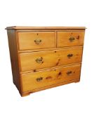 19TH CENTURY VICTORIAN COTTAGE PINE CHEST OF DRAWERS