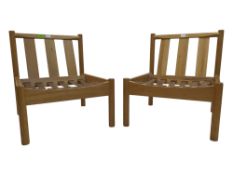 ERCOL FURNITURE - 20TH CENTURY PAIR OF EASY LOUNGE ARMCHAIRS MODEL 747