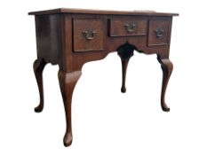 19TH CENTURY WALNUT LOWBOY HALL TABLE / WRITING DESK