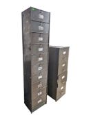 TALL VINTAGE 20TH CENTURY METAL INDUSTRIAL FILING CABINET