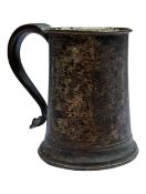 18TH CENTURY PLATED TANKARD