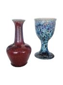 COBRIDGE - TWO 21ST CENTURY CONTEMPORARY STONEWARE PIECES