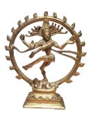 LATE 20TH CENTURY HINDU GODDESS BRASS SHIVA NATARAJA FIGURE