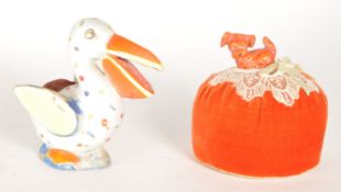 TWO VINTAGE 20TH CENTURY ASIAN PIN CUSHIONS