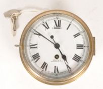 20TH CENTURY SMITHS CRICKLEWOOD N.W.2 BRASS SHIPS CLOCK