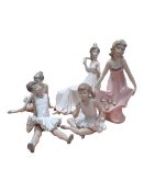 COLLECTION OF LLADRO NAO PORCELAIN FIGURES