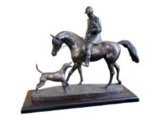 DAVID GEENTY BFA - LATE 20TH CENTURY BRONZED RESIN SCULPTURE FIGURE