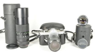 LATE 20TH CENTURY PENTAX SPOTMATIC CAMERA, LENS AND VIVITAR LENS