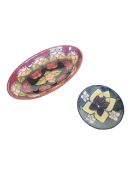 MOORCROFT - TWO LATE 20TH CENTURY STUDIO POTTERY DISHES