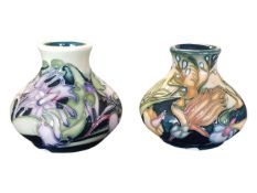MOORCROFT - TWO 21ST CENTURY STUDIO POTTERY MINIATURE VASES