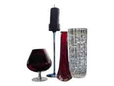 COLLECTION OF RETRO STUDIO ART GLASS VASES