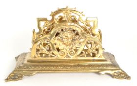 20TH CENTURY FRENCH BRASS LETTER RACK