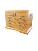 THOMAS PACCONI - VINTAGE YEW WOOD JEWELLERY BOX