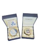 MOORCROFT - TWO LATE 20TH / 21ST CENTURY ENAMEL LIDDED POTS