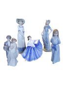 A COLLECTION OF LLADRO, NAO AND DOULTON FIGURINES