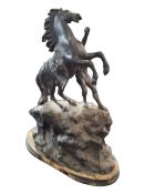 20TH CENTURY SPELTER MARLEY HORSE FIGURE