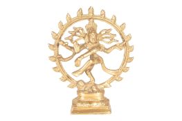 20TH CENTURY BRASS INDIAN FIGURE OF SHIVA