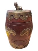 19TH CENTURY CHINESE BARREL TOBACCO POT