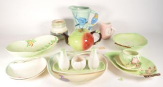 COLLECTION OF 20TH CENTURY CARLTON AND BURLEIGH WARE CERAMICS