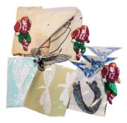 COLLECTION OF 19TH & 20TH CENTURY APPLIQUES & EMBELLISHMENTS