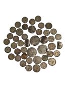 SMALL COLLECTION OF BRITISH SILVER COINS