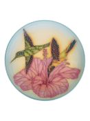DENNIS CHINA WORKS - 2001 POTTERY HUMMINGBIRD CHARGER PLATE