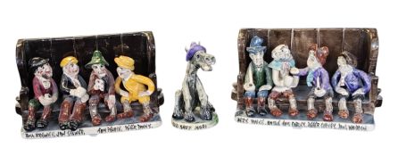 WILL YOUNG FOR RUNNAFORD POTTERY - THREE LATE 20TH CENTURY FIGURES
