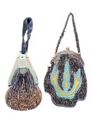 TWO CIRCA 1920S ART DECO EVENING CLUTCH BAGS